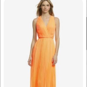 Halston Heritage orange dress